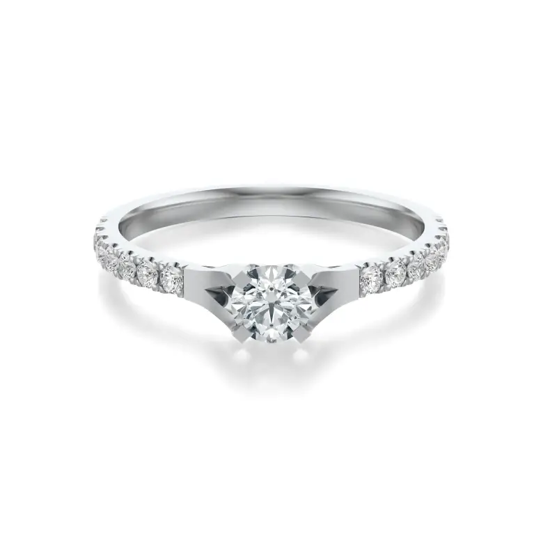 Pierścionek białe złoto z diamentami AJPZ_107